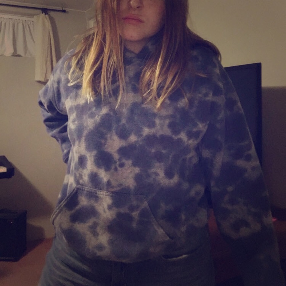 Blue tie dye hoodie